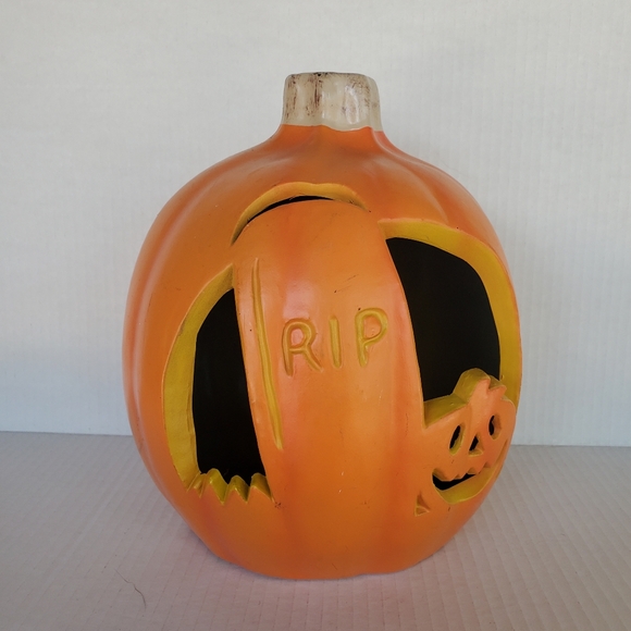 Halloween Foam Light Up Pumpkin Laser Cut Graveyard RIP - Picture 3 of 14